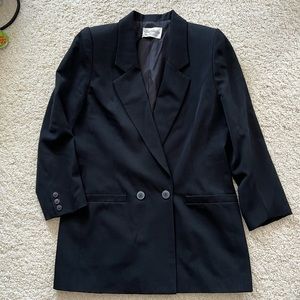 New Paul Stanley wool blazer jacket coat black classic button vintage 10 medium